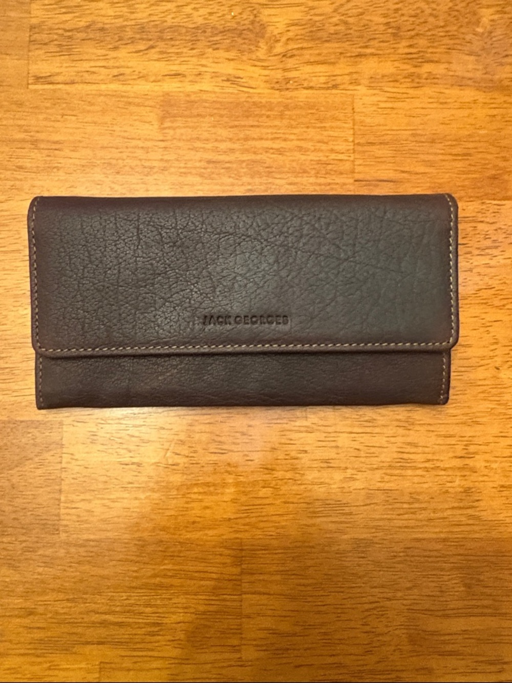 Jack Georges Dark Brown Leather Clutch Wallet